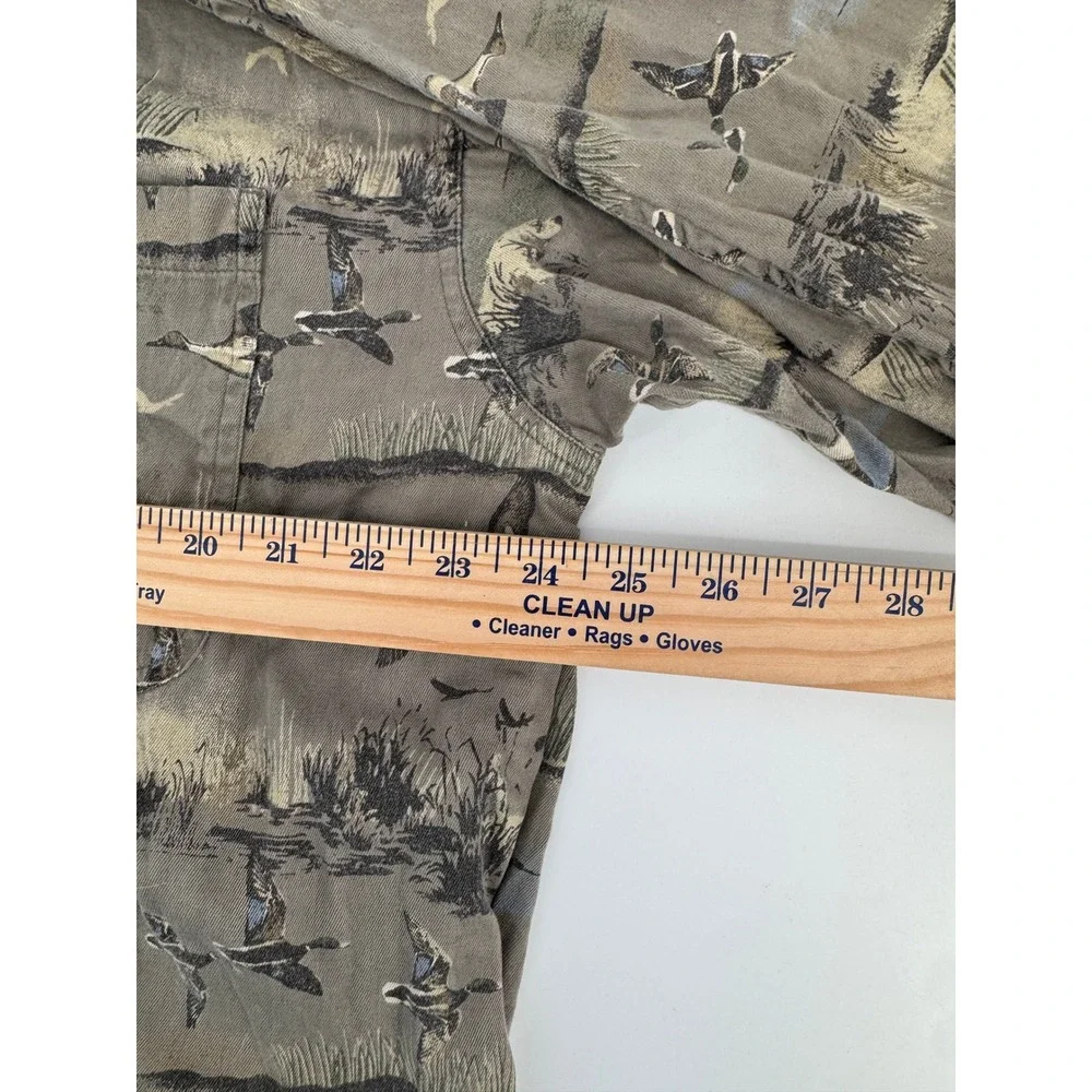 Columbia Flannel Shirt XXL Mens‎ All Over Duck Print Long Sleeve Button Down
